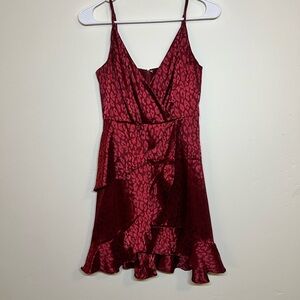 Elegant Red Wrap Dress